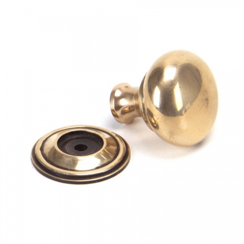 Polished Bronze Mushroom Cabinet Knob - Small